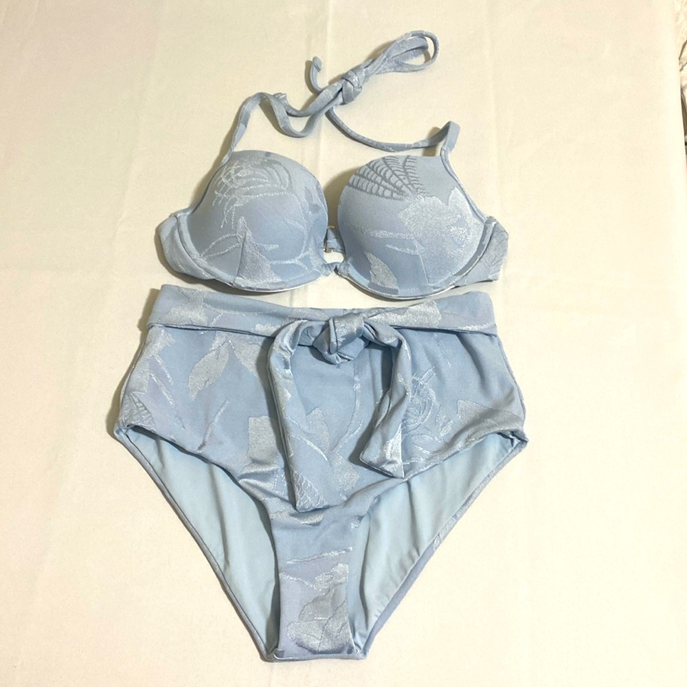 WET Bikini Set w Push-Up Bra Top & High-waist Bottom Women's Size XS